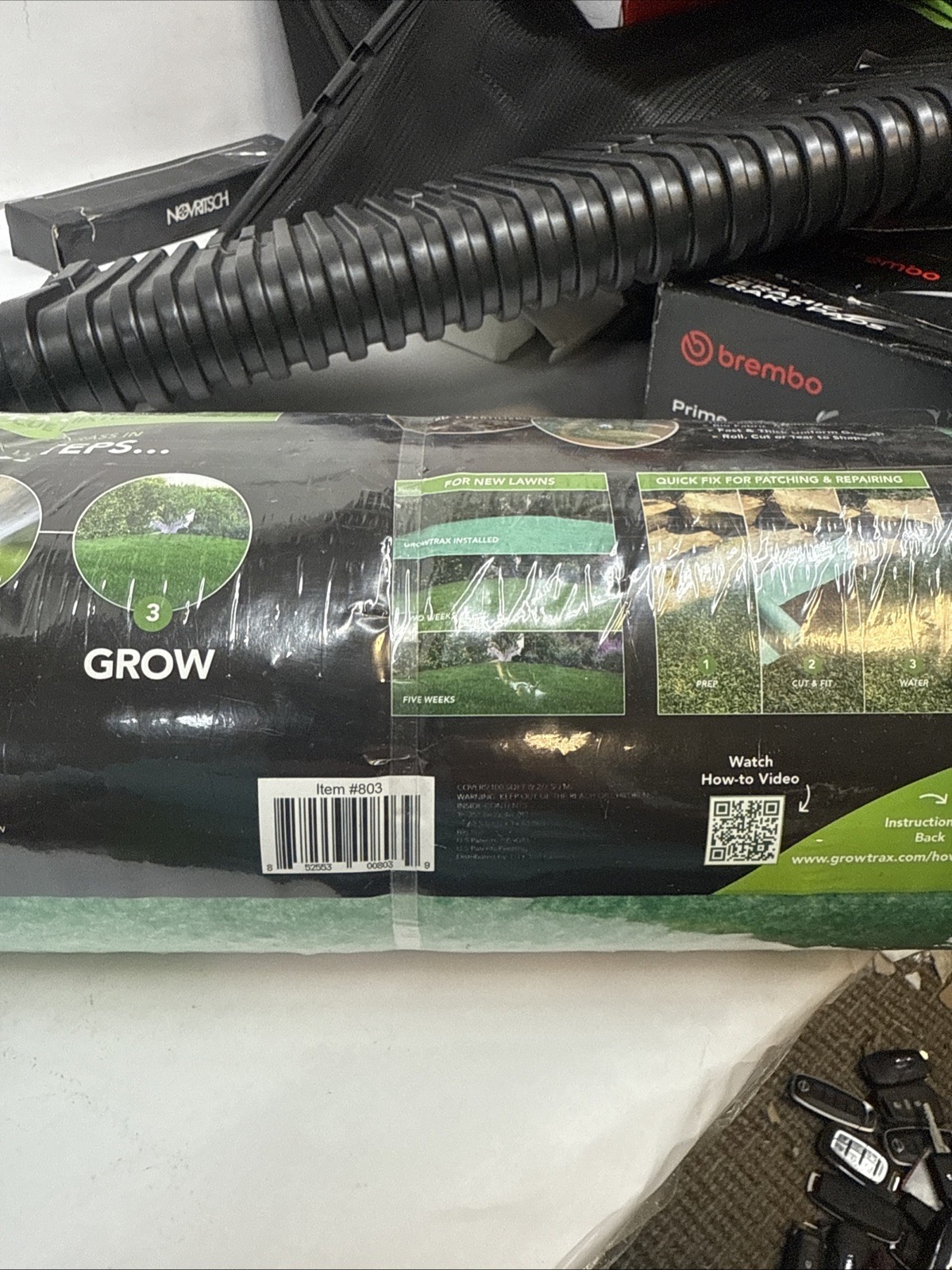 100 Sq. Ft. Quick Fix Year Round Green Mixture Grass Roll Out Seed Mat Grotrax