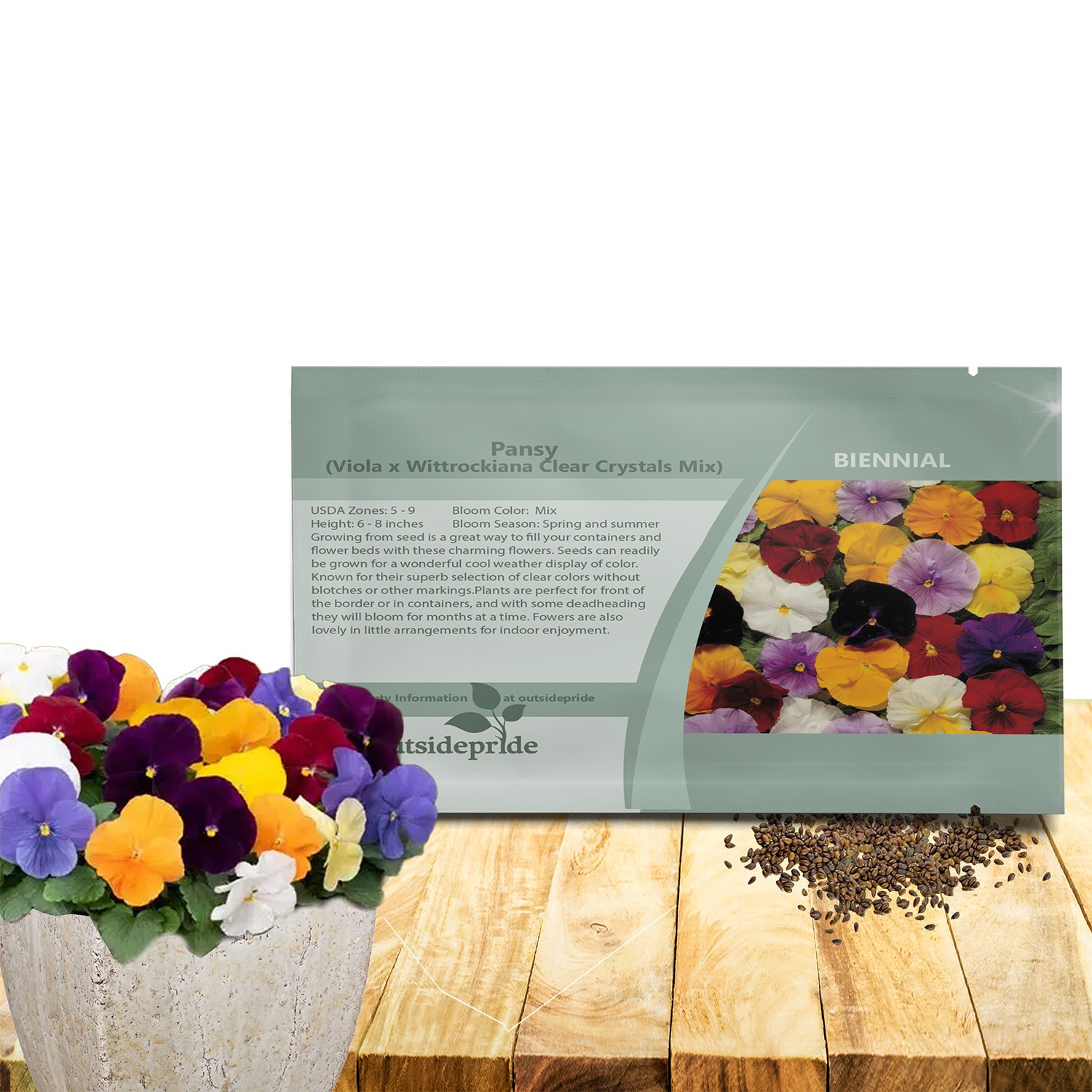 2000 Seeds Growing Pansies From Seed – Clear Crystals Flower Seeds