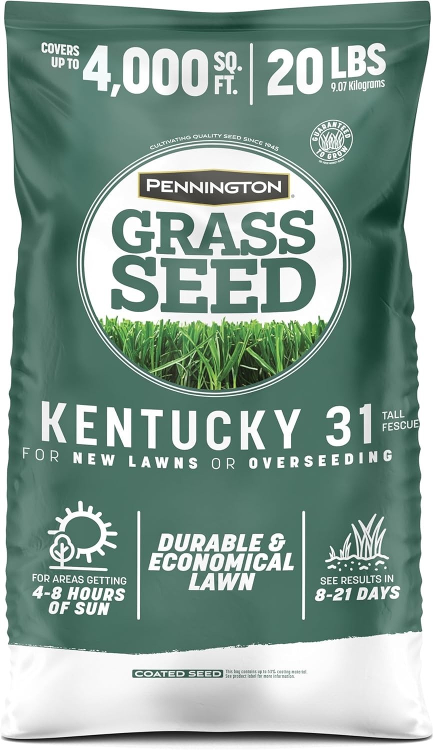 Pennington Kentucky 31 Tall Fescue Grass Seed 20 lb – Drought-Resistant Turf